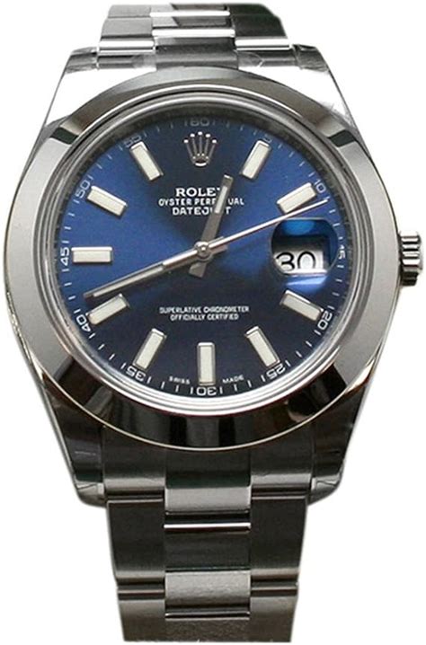 rolex schwarzes ziffernblatt blau neu|rolex 3235 datejust 41.